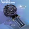 Mini Fan Silent Digital Display Powerful Fashion 5-speed Wind Handheld Cooling Fan