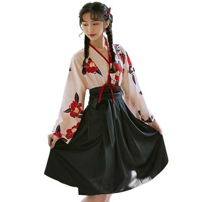 Taisho Roman Hakama Kimono Floral Solid Gothic Halloween Short Length [NC] Dress, Print, Lolita, Oversized, Cute, Color, Lolita, Cosplay, Adult,