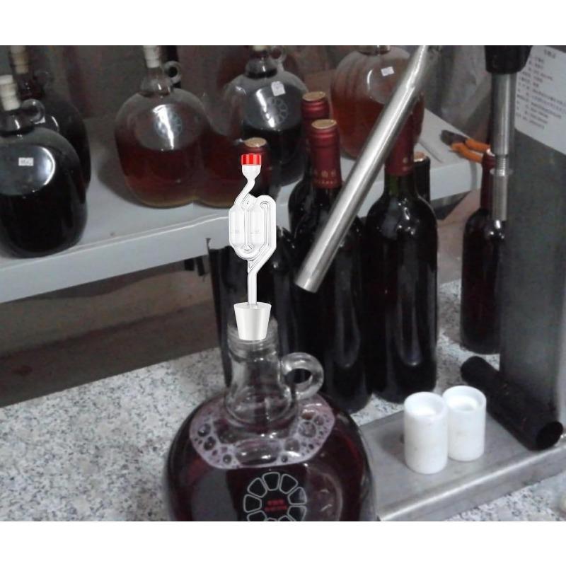 Transparent Airlock S-shaped Airlock, Homemade Bubble Airlock Carboy and Fermenter Sealing Valve with Food Grade Gasket