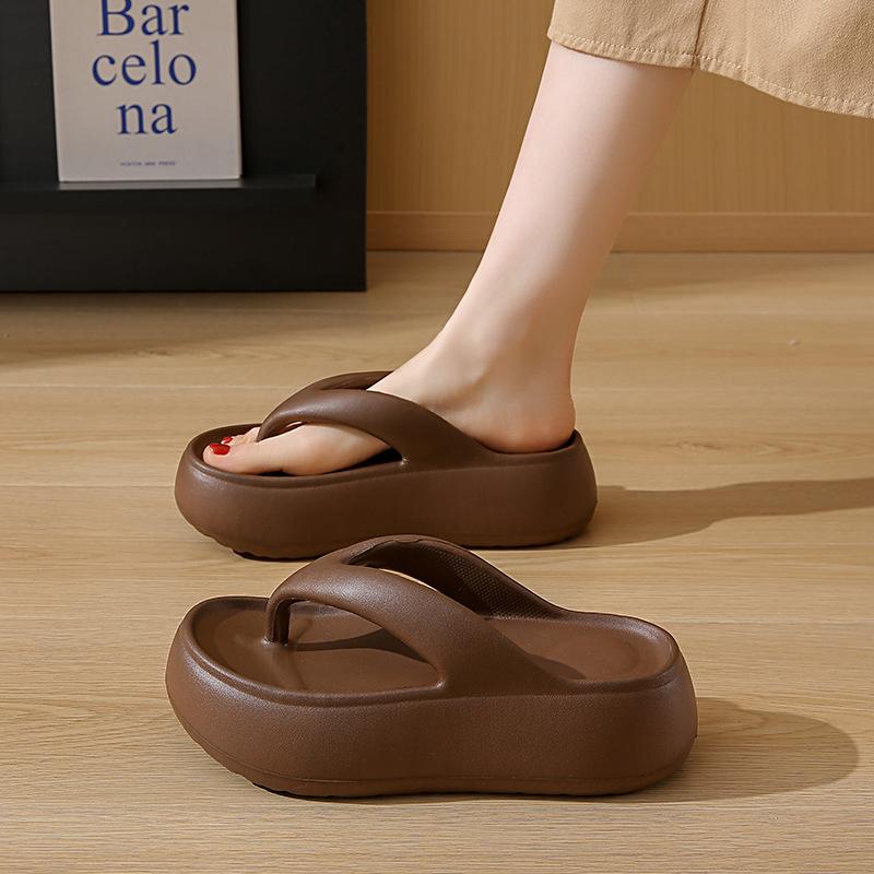 

Новые шлепанцы на толстой подошве из ЭВА, женские шлепанцы-вьетнамки, банные, нескользящие, летние, для улицы, увеличивающие рост, для морского побережья, пляжа 39-40