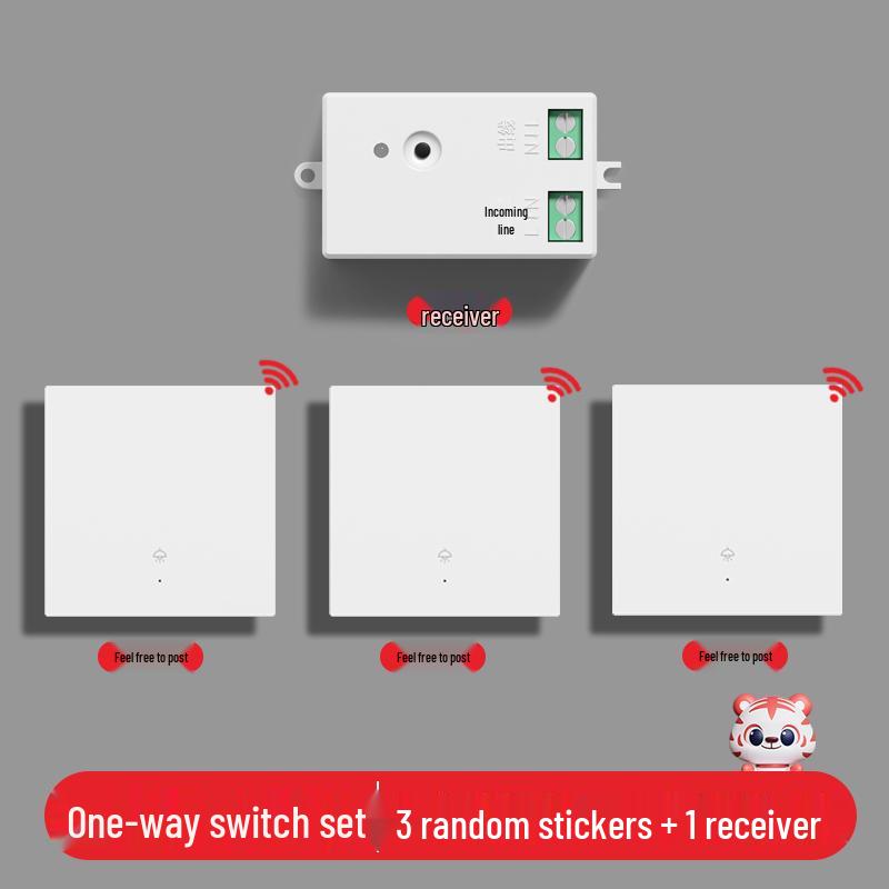 Smart Wireless Double Control Light Switch - No Wiring Needed, 220V Remote Master-Slave System