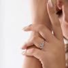 CopperCeltic Knot Heart Rings for Women High Polish Tarnish Resistant Eternity Wedding Band Hollow Out Geometric Jewelry
