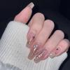 Handmade Nail Luxurious Art Liquid Butterfly Medium And Long Length Sparkling Diamond Pure Desire Casual Spring Summer New Style