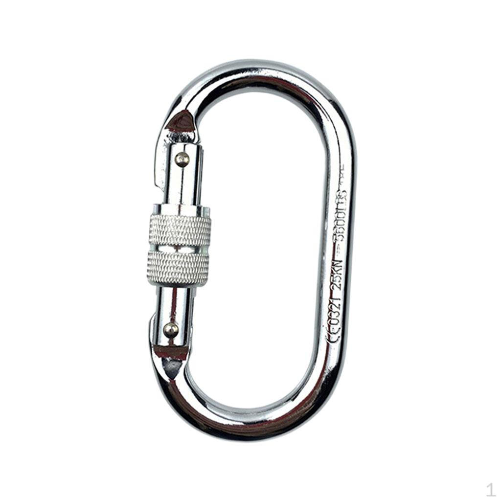 

Rock Climbing Carabiner Connector Buckle Outdoor Heavy Duty 25kN for Caving Camping Equipment
