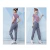Women's Quick-Dry Summer Sports Set: Short Sleeve Running T-Shirt & High-End Yoga Outfit