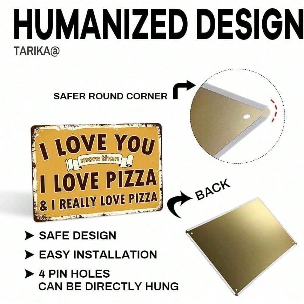 Retro Metal Tin Sign 8x12 Funny Pizza Lover Wall Art Home Decor