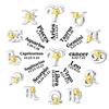 Coppertwelve Constellations Sparkling Aries Leo Pisces Beads Fit Pandora Charms Bracelet For Women Fine Jewelry