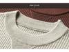 Men's Douyin Bestseller Autumn/Winter Knitwear: Trendy Round Neck Solid Color Jacquard Thick Sweater