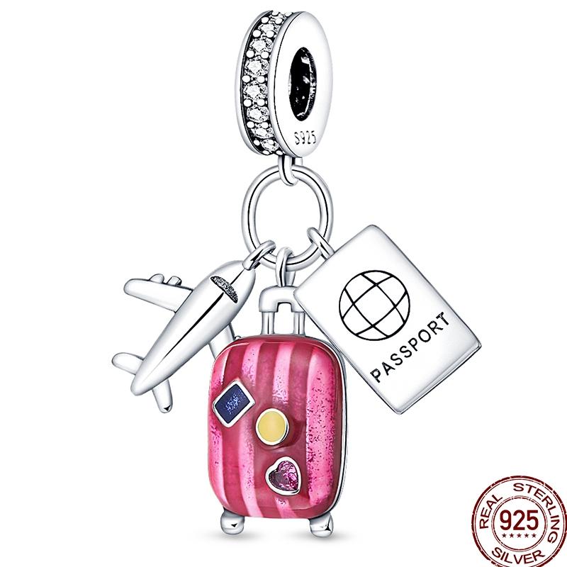 Original Copper Charm Beads Luminous Firefly Tarot Card Perfume Butterfly Bead For Women Diy Bracelet Charm Jewelry