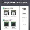 10Gbps M2 NVMe SATA SSD Case SSD Box M.2 NVME NGFF SSD To USB 3.1 Enclosure Type-A To Type-C Cable for M.2 SSD Accessories for PC
