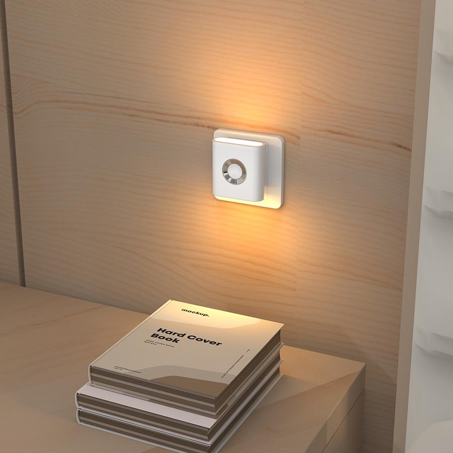 Xiaomi EU Plug In Motion Sensor Night Light 220V 240V Wall Lamp Warm White Lighting for Bedroom Staircase Hallway Toilet Corridor