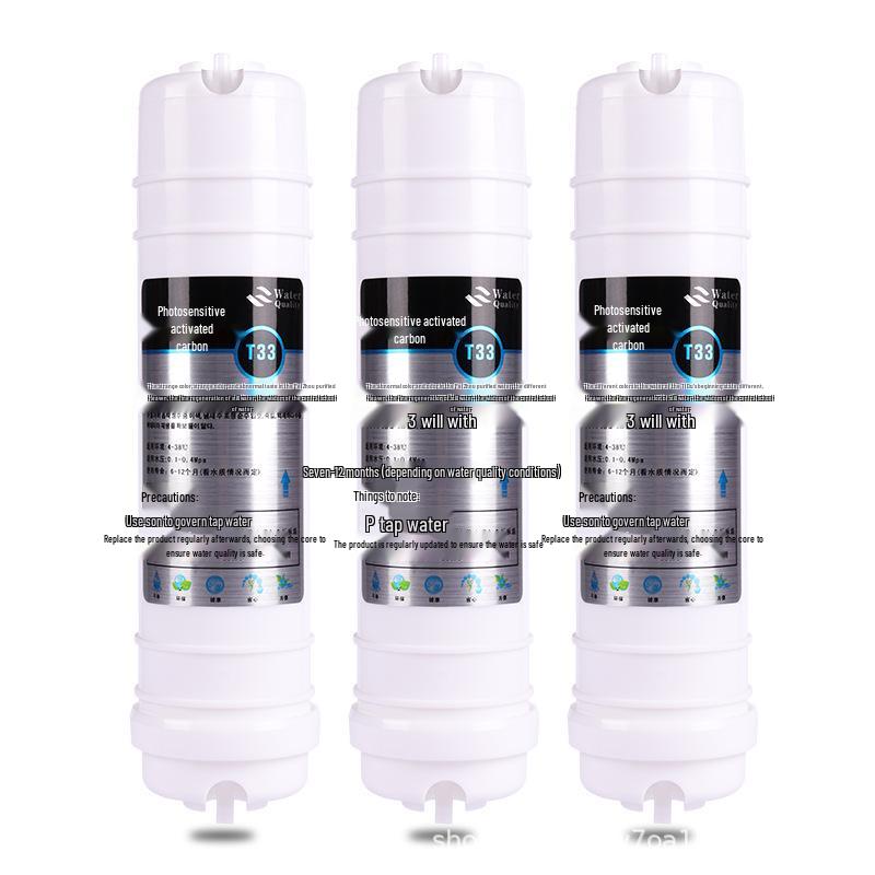 10 Inch Korean Quick-Connect T33 Universal Post-Activated Coconut Shell Carbon Water Purifier Filter Element