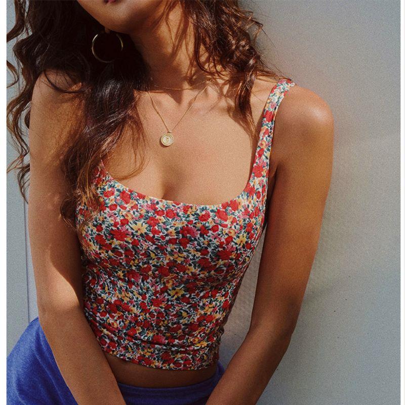 Color Floral Yoga Clothes Vest Nice Sports Bra Strap Chest Pad Beauty Back Breast Holding Workout Underwear Bra