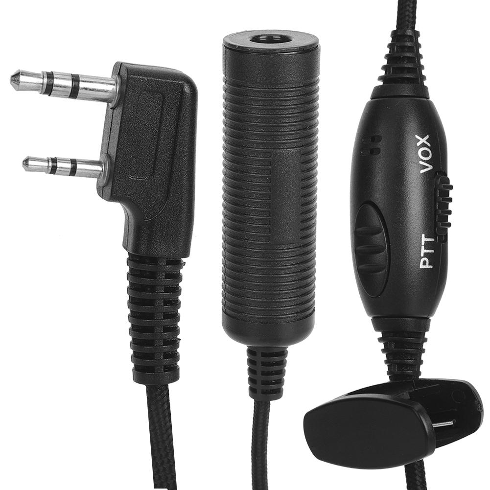 PTT K Head Military Cable Adapter for Baofeng for Kenwood for HYT Two Way Radio
