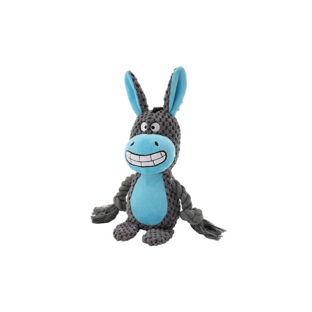 Cute Animal Rope Dog Toy Cute Plush Puppy Chew Pet Squeak Knot Toy Cartoon Rabbit Monkey
