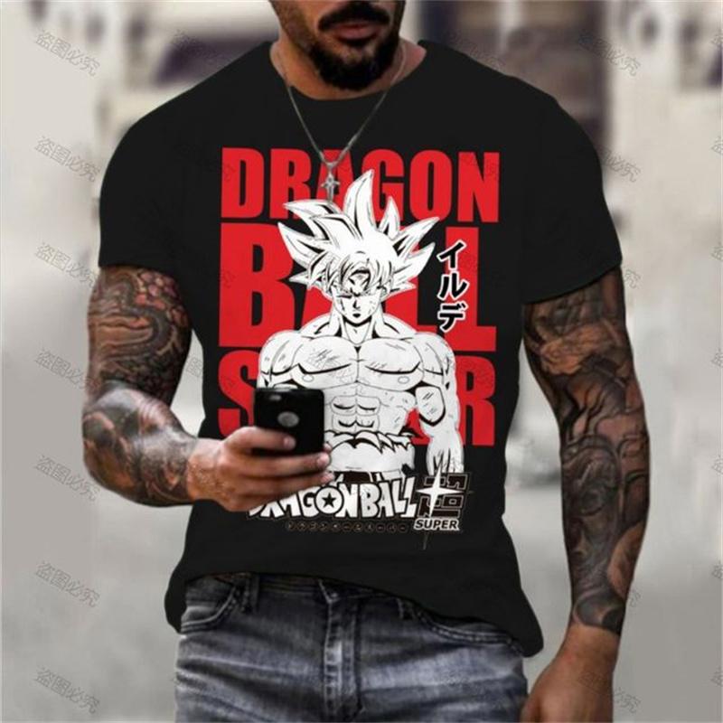 Vegeta Dragon Ball Z Goku Men's T Shirt Trend Streetwear Cool Harajuku GYM Oversized 110-6XL O-collar Short Sleeved Anime Saiyan
