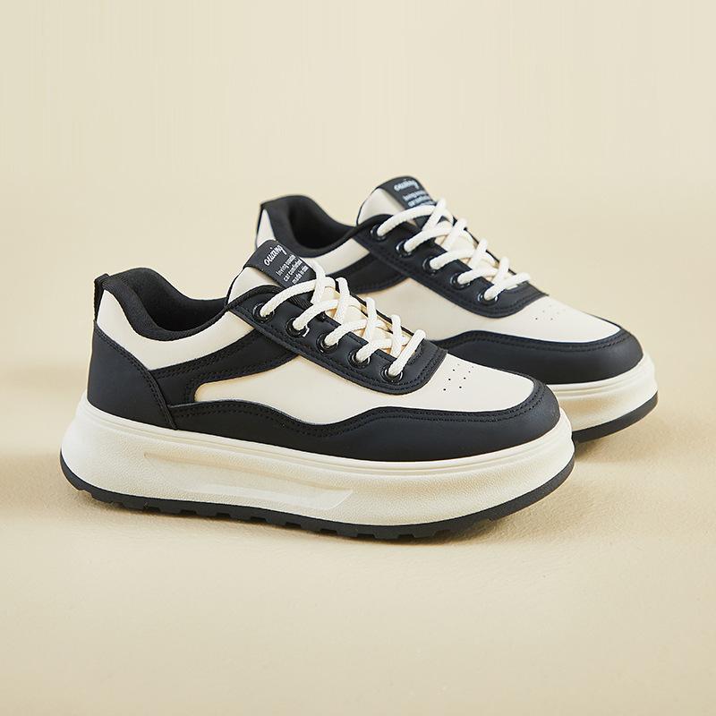 Spring little white shoes new Korean version ins female students platform heightening sports board shoes casual street shot Q5616