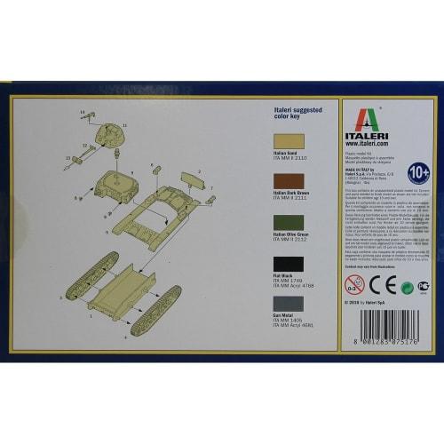Italeri 1/72 WWII Italian Carlo Armato M13/40 (Set of 2) Plastic Model Kit IT7517