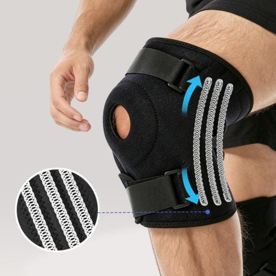 Knee Brace for Men Women, Knee Compression Sleeve with Adjustable Strap, Patella Gel Pad, Sports Knee Support for Meniscus Tear, Arthritis, Joint