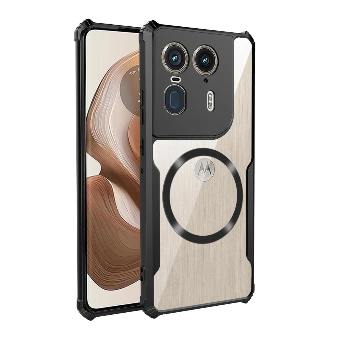 

For Motorola Edge 50 Ultra Case Hard PC Transparent Magnetic Protective Back Cover Case For Moto Edge 50 Pro Fusion Edge50 Neo For Edge 50 Pro