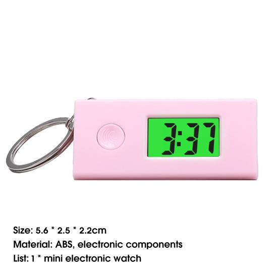 Electronic Clock Shock-proof LCD Display ABS Sturdy Mini Digital Alarm for Office