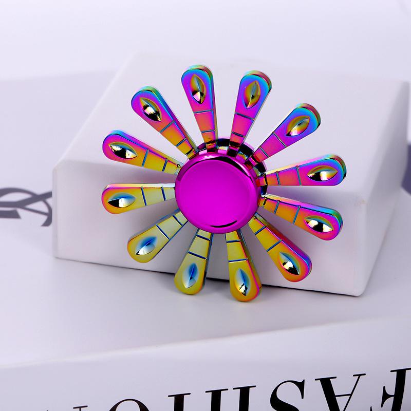 Metallischer Fidget Spinner mit landschaftlichem Motiv: Beliebtes Promi-Straßenmarkt-Dekompressionsspielzeug