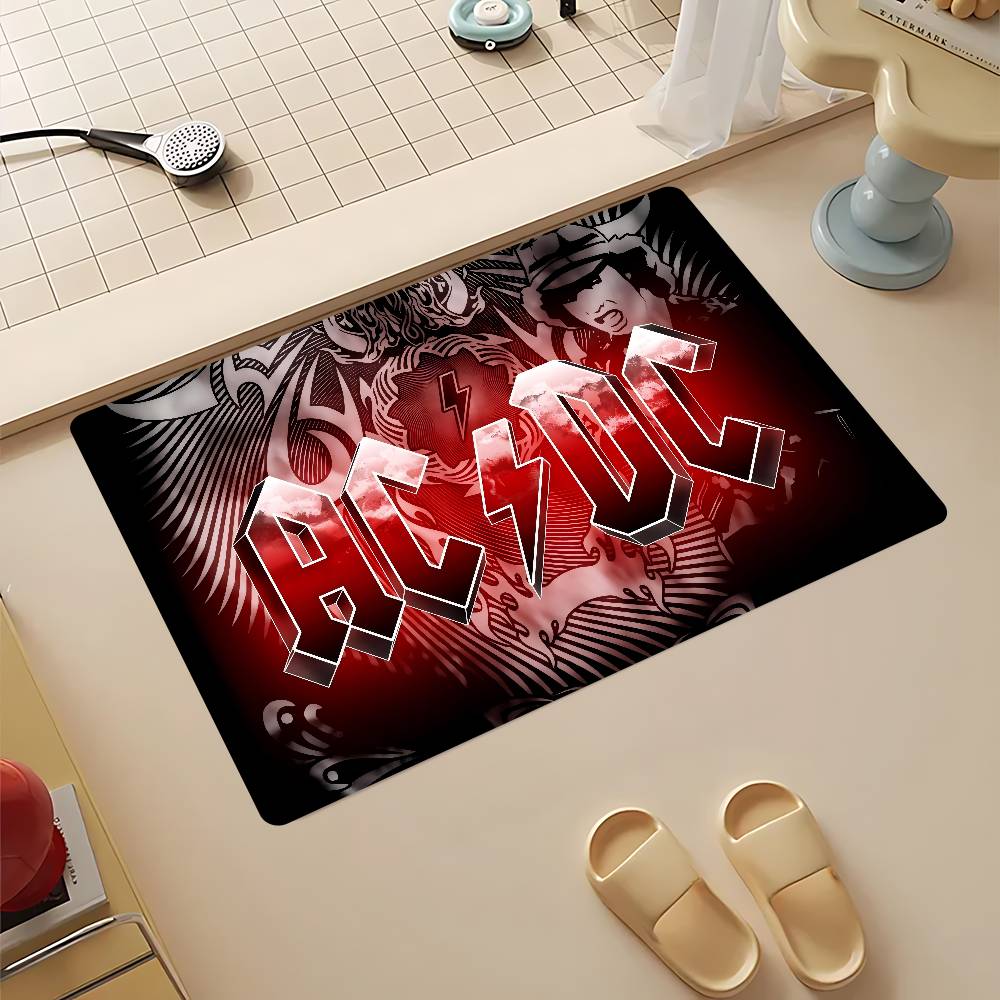 Rock Band-Ac-Dc Floor Mat Cheaper Anti-Slip Modern Living Room Balcony Printed Bedside Mats