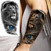 1 Blatt Realistische Falsche Löwen Temporäre Tattoos Für Männer Erwachsene Frauen Übertragbarer Einweg-Tattoo-Aufkleber Wasserdichte Körperkunst