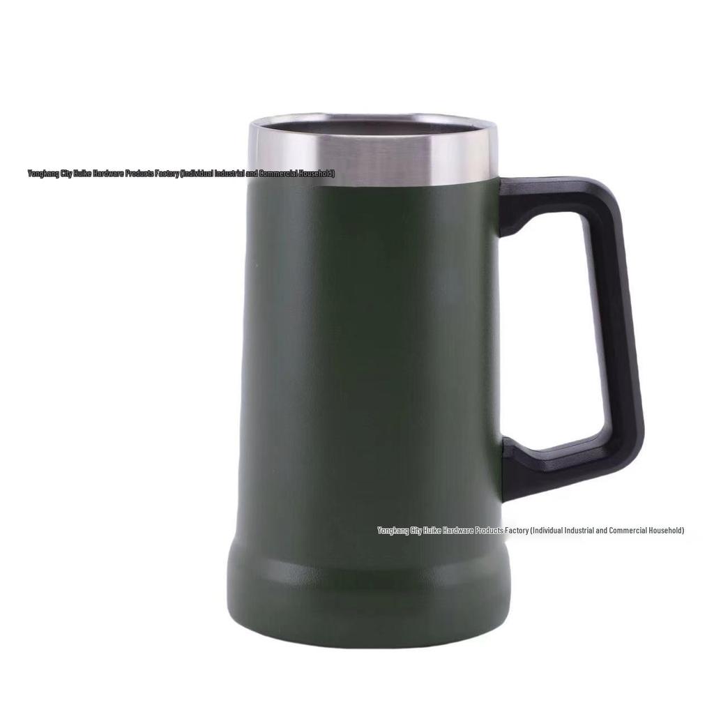 304 Stainless Steel 23oz Vacuum Insulated Beer Mug with Handle