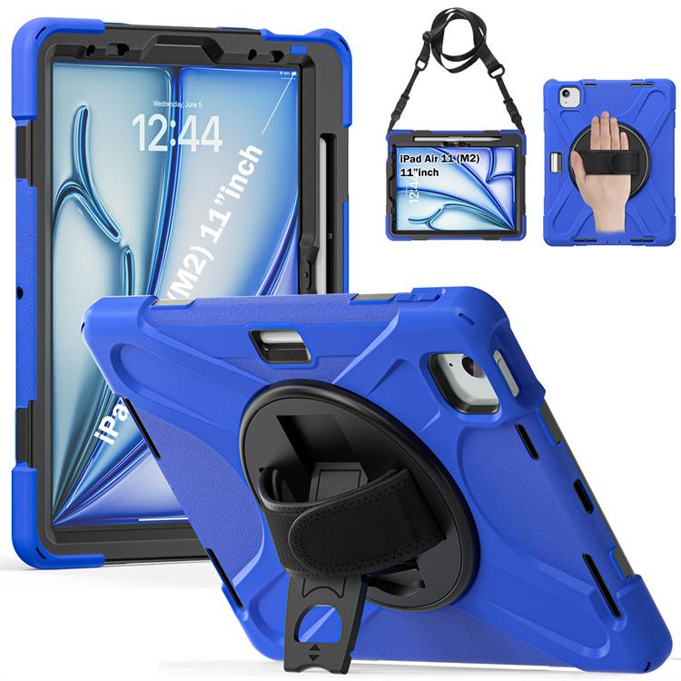 Heavy Duty New Design Silicone Shockproof Case With Pen Holder Protective Tablet Cover Case for iPad Air 11 M2 11inch 2024