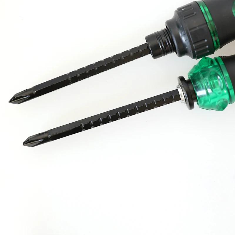 Ratchet Screwdriver Set Dual Use Telescopic Slotted Phillips Double Head Screw Driver Bits Precision Magnetic Screwdrivers