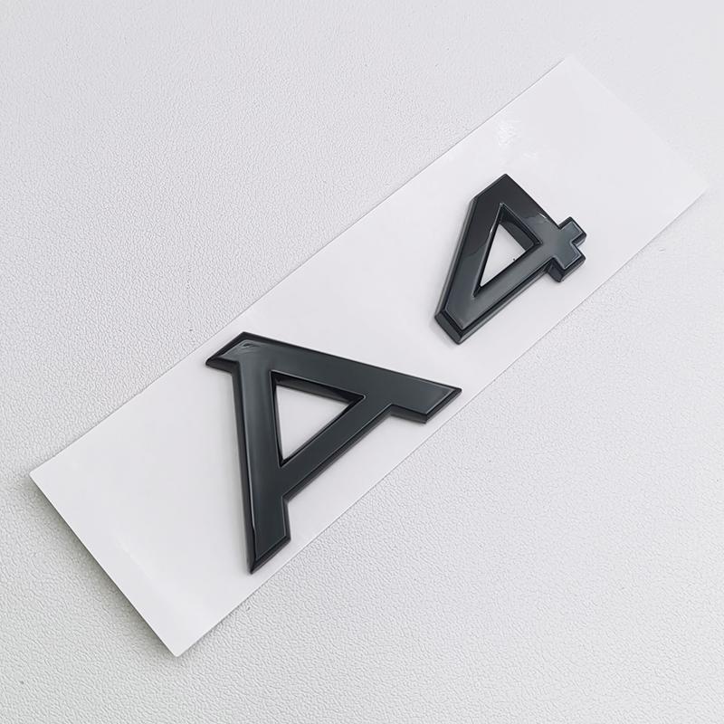 3D ABS Chrome Black Logo S Line A1 A2 A3 A4 A5 A6 A7 A8 Emblem Badge Car Decal For B Sline Sticker Decorative Accessories