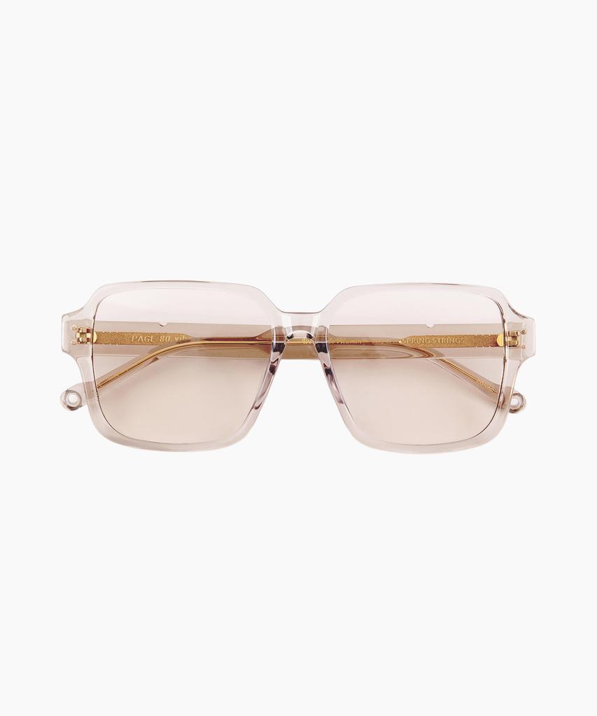 Seupeulingseuteulingseu Retro Square Shape Sunglasses Page 80 [Cognac]