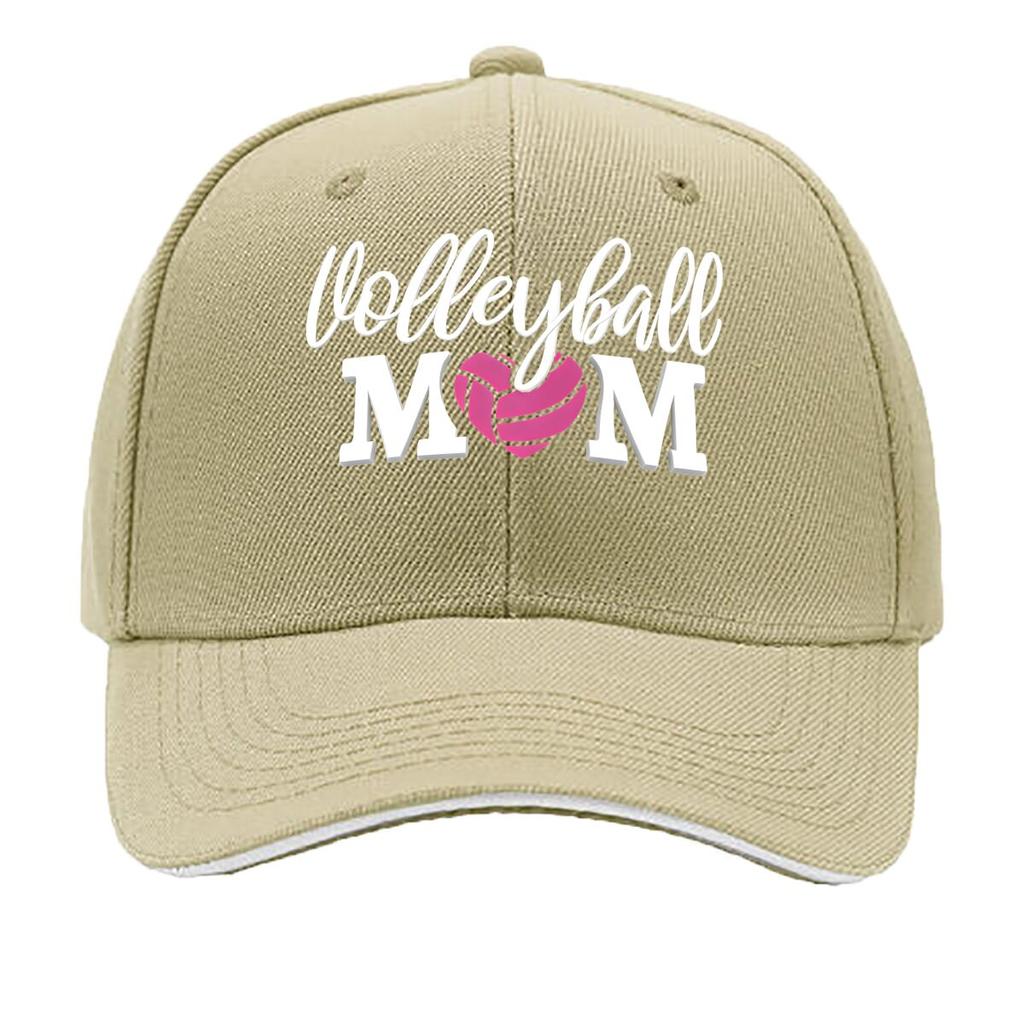 Volleyball Mom Love Heart Volleyball Baseball Cap Adjustable Breathable Golf Hat for Women Fashion Sandwich Baseball Cap