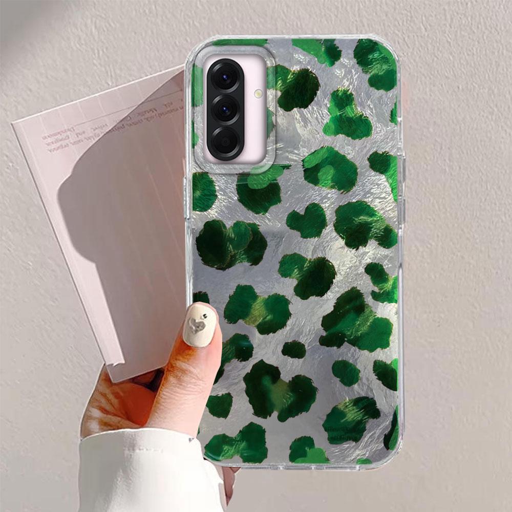 

Розово-зеленый леопардовый принт женский чехол для телефона для Samsung Galaxy A16 A55 A07 A17 A56 A36 A26 A53 A06 A14 A24 A34 A54 A15 A12 Обложка Samsung Galaxy A52 4G белый