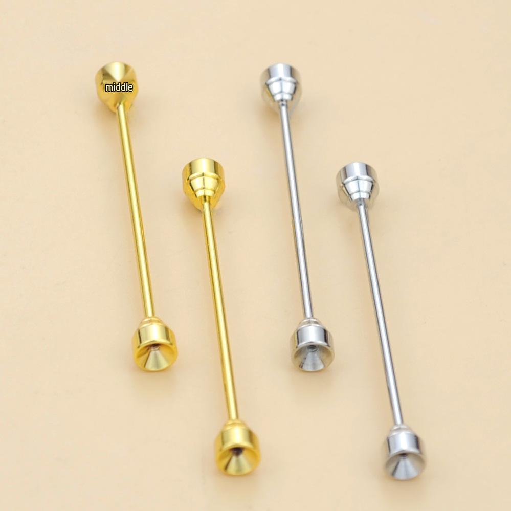 Men's Gold Rhinestone Collar Pin - Business Wear Accessory