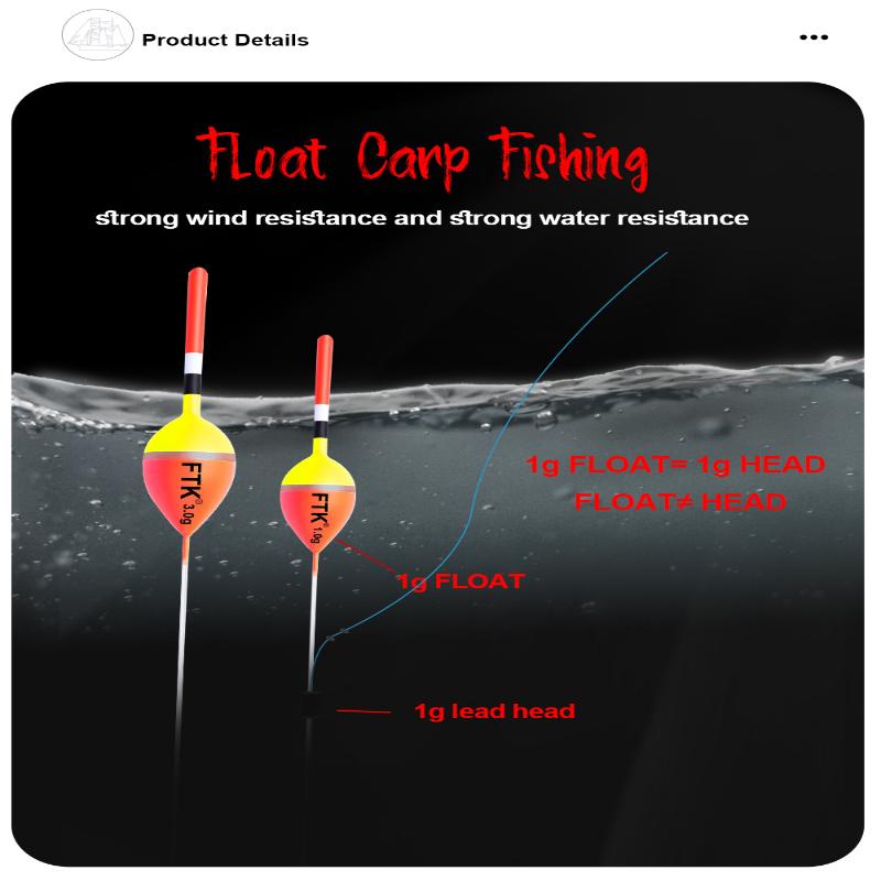 5Pcs Fishing Floats Vertical Buoy Barguzinsky Fir Float 18Cm-22.5Cm Buoyancy 1G-4G Fish Float For Carp Fishing