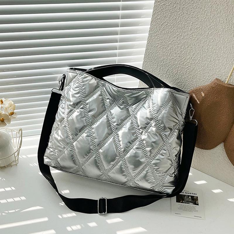 Yogodlns Simple Versatile Diamond Large Capacity Retro Handbag Women's Casual Soft Handle Crossbody Shoulder Bags