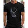 European Sizes Men's Vintage Guitar T-Shirt Compatible for - Soft Breathable Music Tee with Acoustic Guitar Print