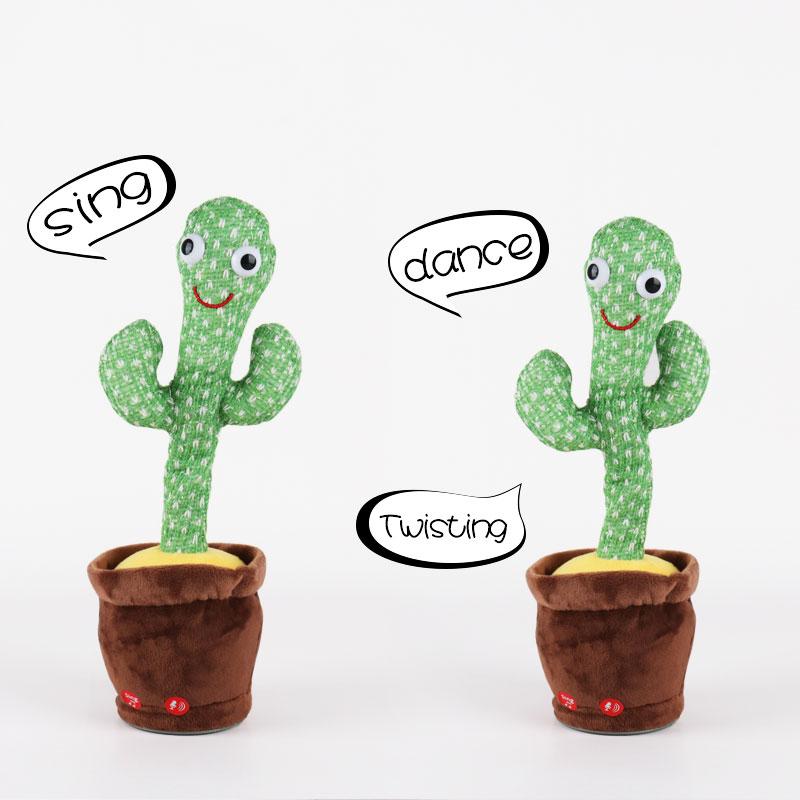 2023 the Most Popular Children Plush Toys Singing Dancing Funny Shakeology Stuffed Dancing Cactus Plush Electric Toys