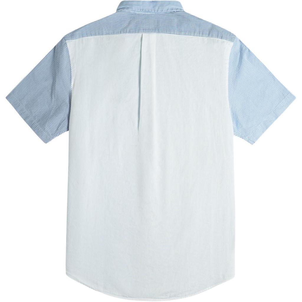 Polo Ralph Lauren Classic Fit Striped Color Block Pony Logo Embroidered Short Sleeve Shirt Men Shirts 710802569-004