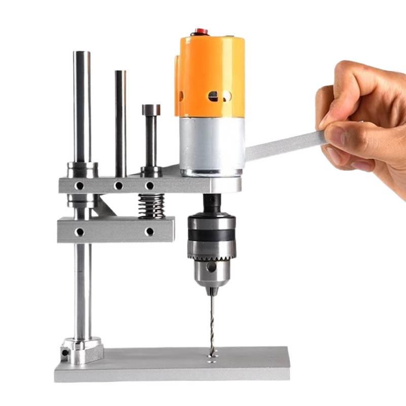 Compact Bench Drill: Mini Electric Wood Drilling & Hole Punching Tool