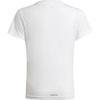 Adidas G BL T T-Shirt, Blanc-Noir, 6 Ans Fille