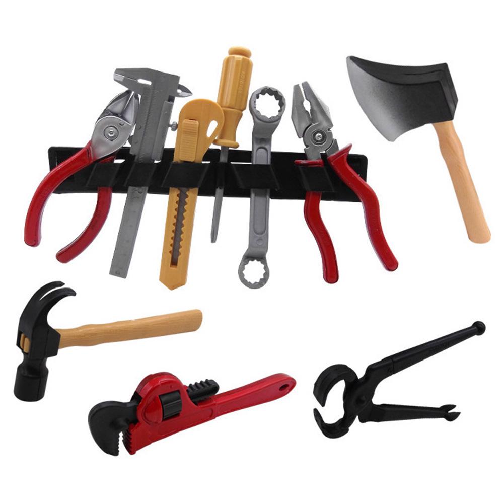 (Virtual Warehouse) Children S Pretend Play Simulation Multifunctional Repair Tool Hacksaw 14 Piece Set DIY Educational