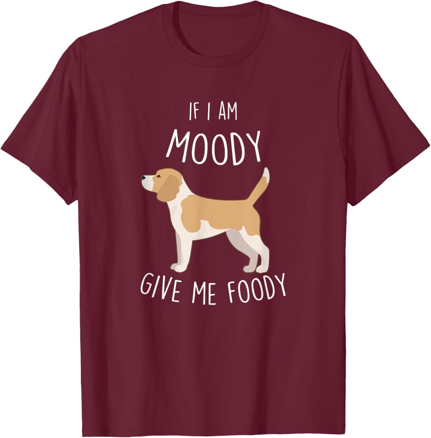 Угрюмый Бигль Корм для Собак Забавная Графика для Любителей Животных Футболка Милая Повседневная Хлопковая Футболка S