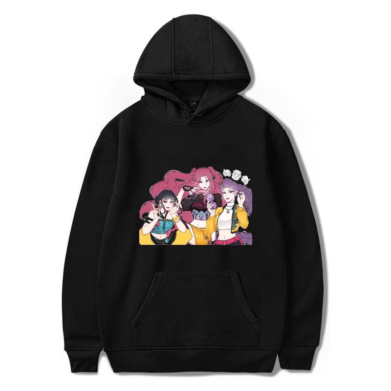 Korean Style Devil Hunter Hoodie, Fashionable Anime Tiger Print, Adult Street Style, Cool Casual Long-Sleeved Hoodie