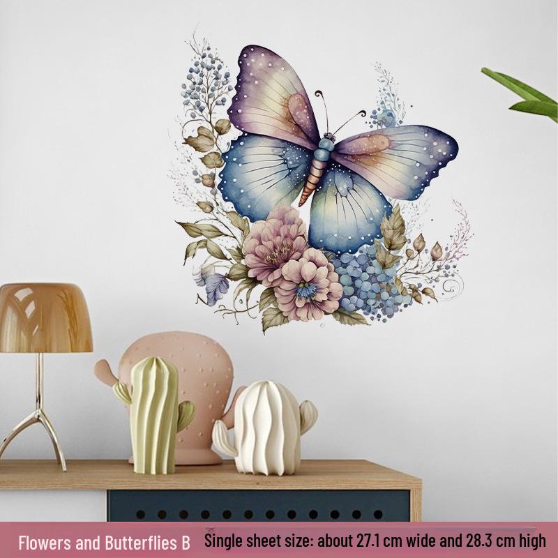 Ručně malované motýlí okenní a kachličkové dekorace Lukang pro hřejivé ložnice a koupelny