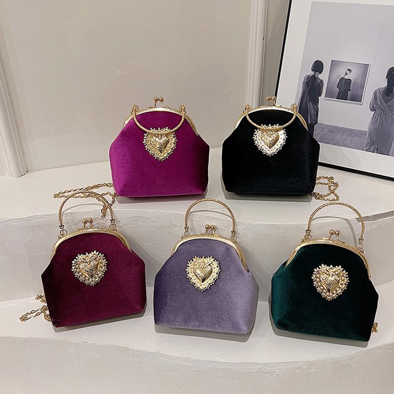 Women Bags Women's Bags 2025 New Chinese Style Retro Texture Portable Chain Messenger Dinner Bag