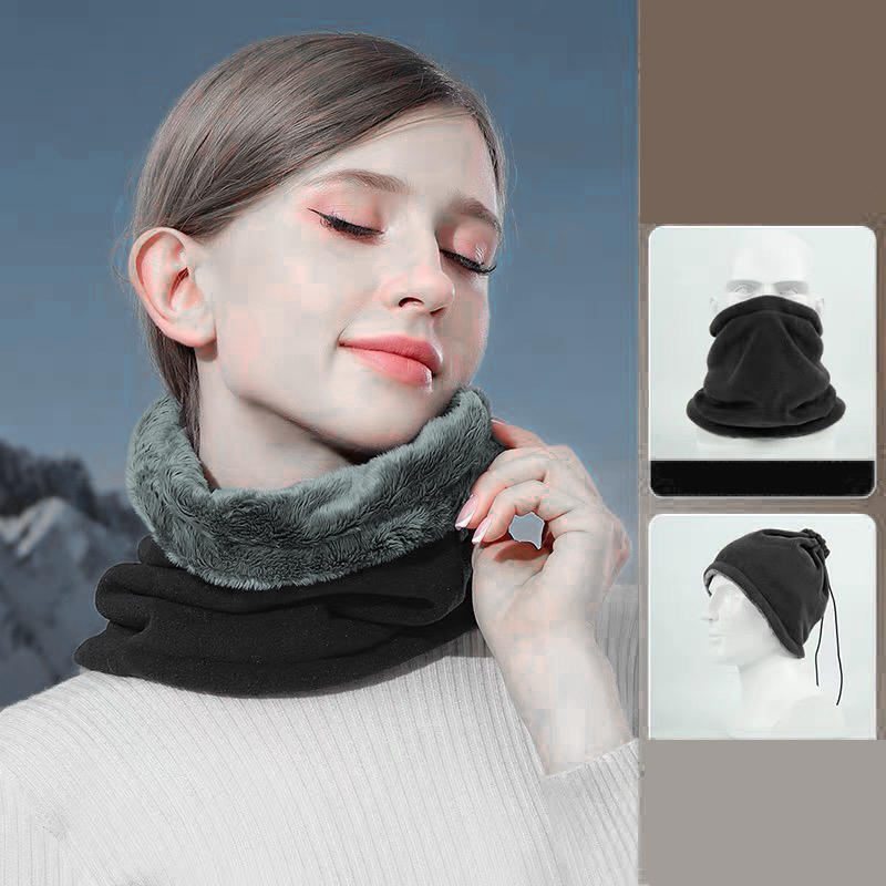 Masque Chauffant Moto Hiver Hommes Femmes Polaire Cou Chauffage Extérieur Écharpe Coupe-Vent Camping Randonnée Cagoule Vélo Masque Facial