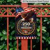 2D Flat 1pc Decorative 8*12 Inch Aluminium Metal Sign Plaque: USA 250th Anniversary Retro Art with Eagle, Flag & 1776-2026 Patriotic Design
